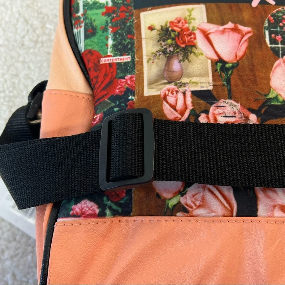 Artbird Lunch Crossbody Bag with Roses Collage Print